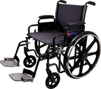 Premium Heavy Duty Self Propelled Wheelchair 22 Inch Durable Seat with Height Adjustability