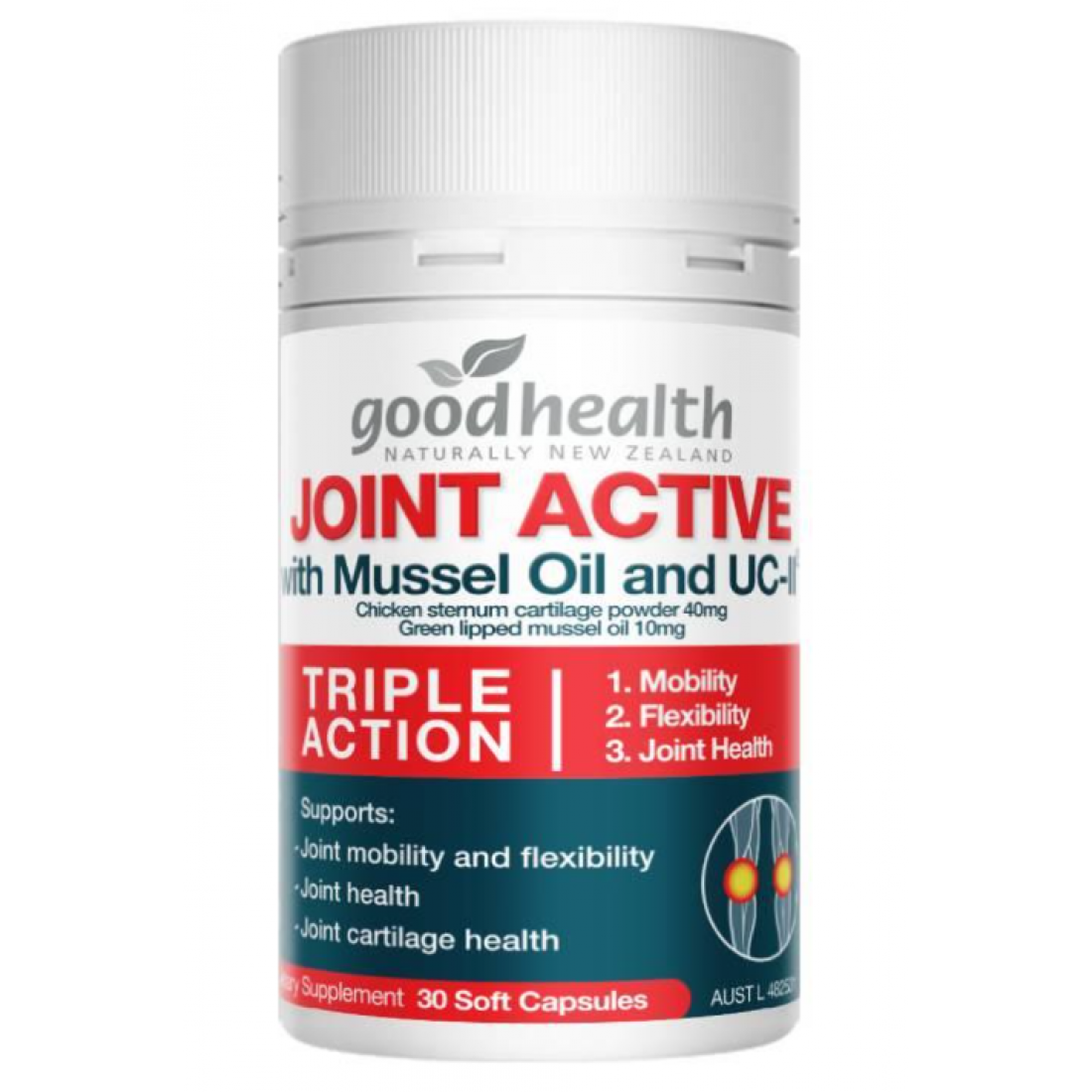 Goodhealth Joint Active with Mussel Oil and UC-II Joint Mobility Support | Dietary Supplement (30 Soft Capsules)