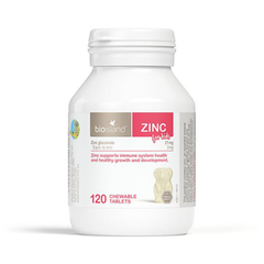 Bioisland Zinc Chewable 120 tablets bio island,issues,kids,kids immunity