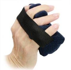 Finger Contracture Cushion With Padded Finger Separators And Thick Elastic Band