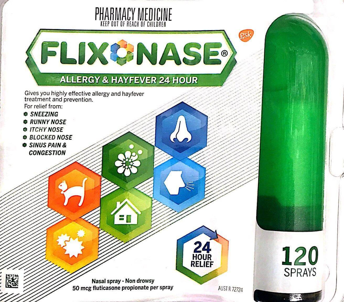 Flixonase Allergy & Hayfever Nasal Spray 24 hours relief 120 sprays Pharmacy Medicines allergy,flixonase,hayfever,issues,runny nose,sneezing,spray,steriod