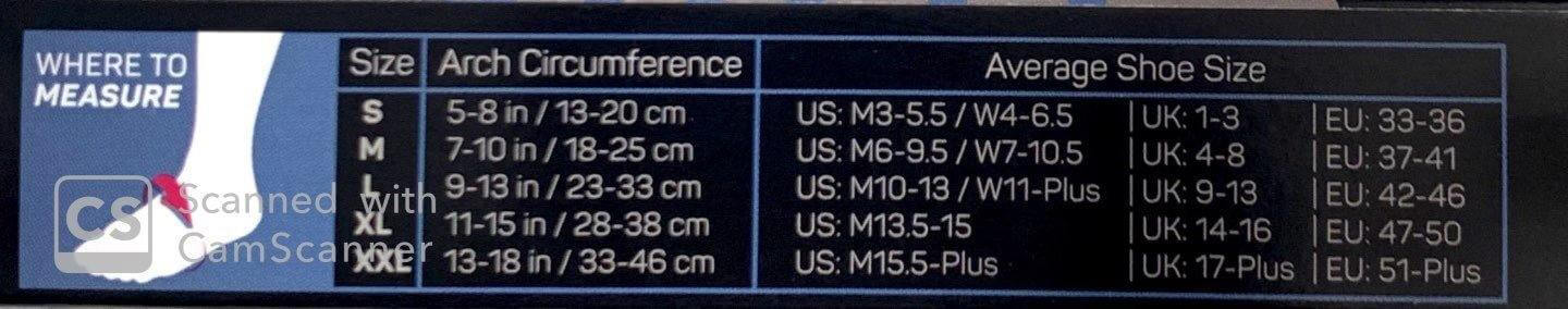 FS6 Compression Socks - Foot Sleeve One Pair (Size - S/M/L/XL) Color (Black / White) clot,compression,dvt,flight socks,issues,leg clot,socks