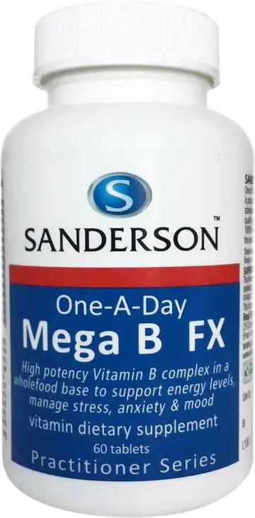 Mega B FX Vitamin B Complex 60 Tablets Children health,issues,sanderson,Sanderson Children's Health,Sanderson kids