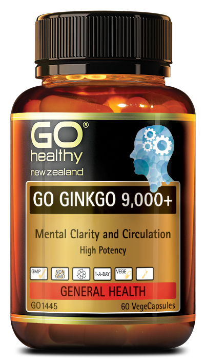 Go Healthy Ginkgo 9,000+ 60 Capsules general health,ginkgo,go healthy,issues,mental clarity and circulation high potency,mental health