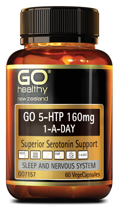 Go Healthy 5-HTP Capsules 160mg - 1-A-Day Supplement 5-HTP Capsules,Go Healthy Supplements,improvements,Mood Support,Natural Stress Relief