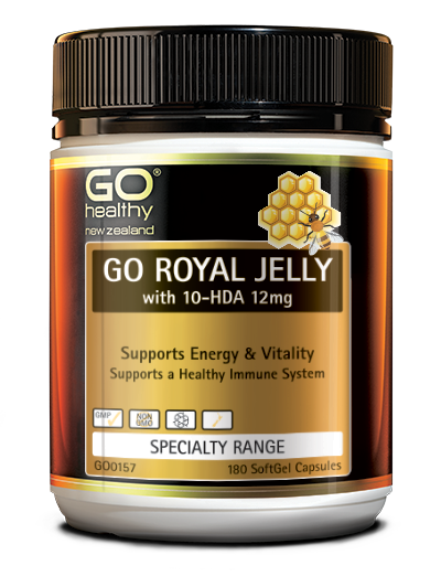 Go Healthy Royal Jelly with 10-HDA 12mg 180 Capsules energy,go healthy,Go Healthy Royal Jelly with 10-HDA 12mg,health,immune,issues,new zealand,royal jelly,vitality,vitality support