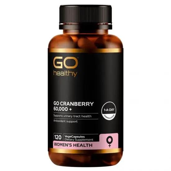Go Healthy Cranberry 60,000+ Supports Urinary Tract Health Cranberry Supplement (120 VegeCapsules)