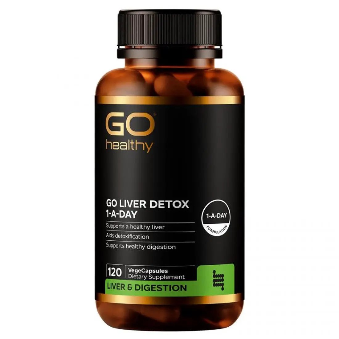 Go Healthy Liver Detox Capsules Aids Detoxification and Supports Healthy Liver Dietary Supplement 120 Capsules