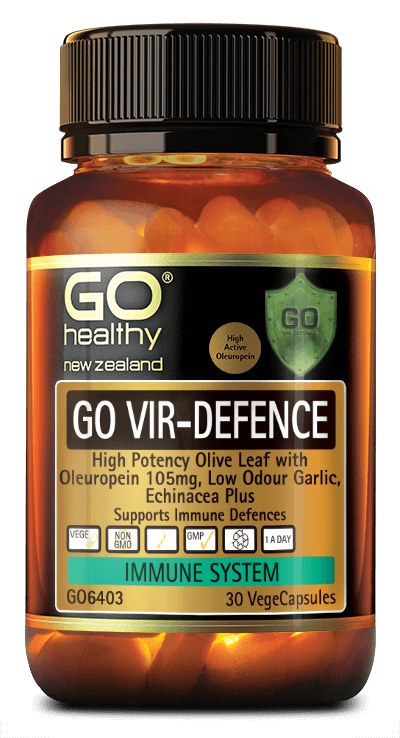 Go Healthy Go Vir-Defence Capsules - High Potency Olive Leaf & Immune Support for Winter Health