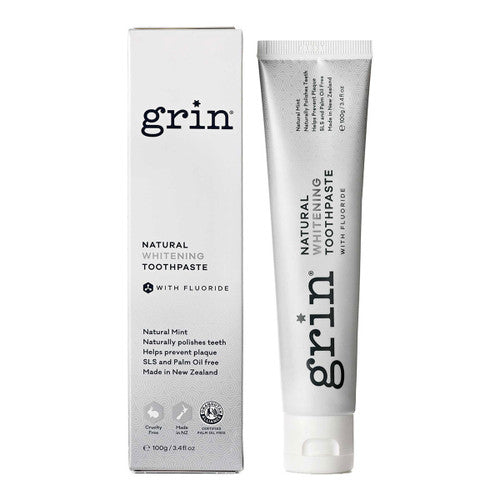 Grin 100% Pure Natural Whitening Toothpaste 100g The Hermes of New Zealand Toothpaste