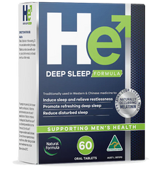 He Deep Sleep Formula 60 Tablets, supporting men's health and promoting refreshing sleep.