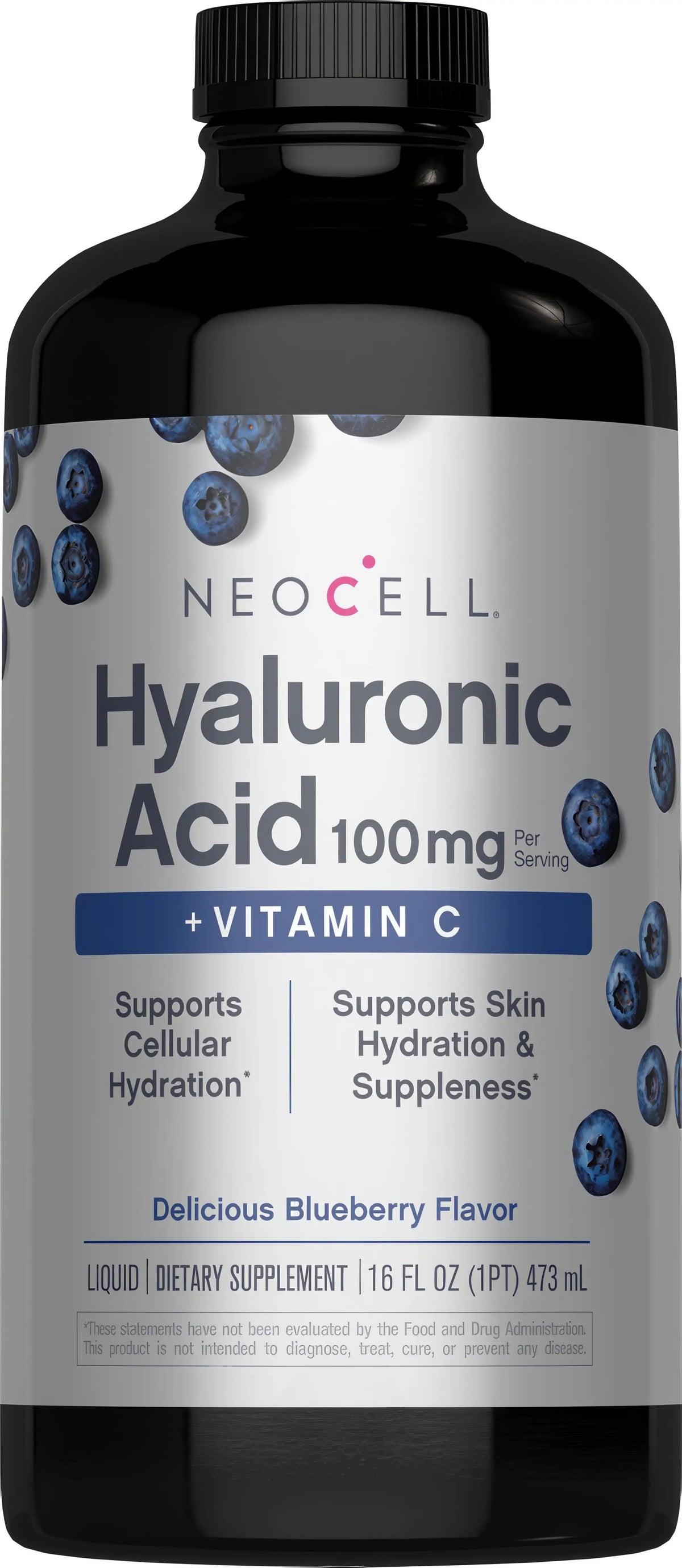 NeoCell Hyaluronic Acid + Vitamin C Blueberry Liquid 473ml