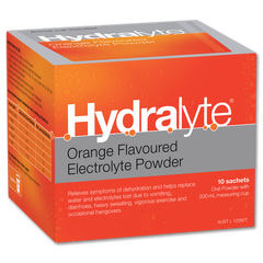 Hydralyte 10 sachets Orange flavour dehydration,diarrhoea,electral,Enerlyte,Hydralyte,Hydralyte 10 sachets Orange flavour,issues,rehydration,vomiting