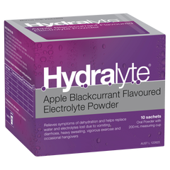 Hydralyte 10 sachets Apple Blackcurrant flavour dehydration,diarrhoea,electral,Enerlyte,Hydralyte,Hydralyte 10 sachets Apple Blackcurrant flavour,issues,rehydration,vomiting