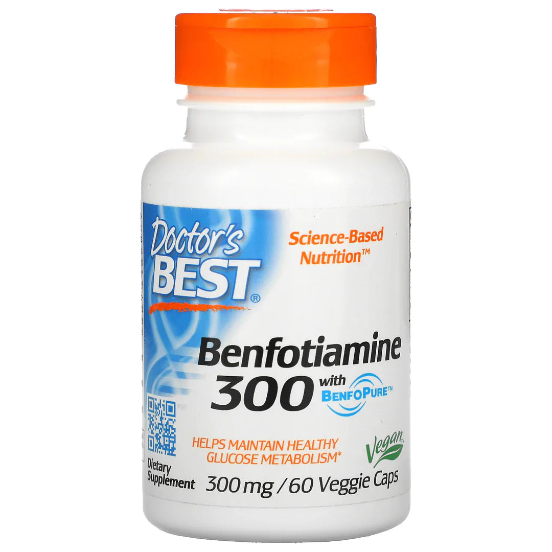 Doctor's Best Benfotiamine with BenfoPure 300 mg 60 Veggie Caps Benfotiamine,Dietary Supplement,Doctor's Best Benfotiamine,Doctor's Best Benfotiamine with BenfoPure,issues,Non-GMO / Gluten Free / Soy Free,Science-Based Nutrition