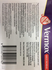 Vermox 4 chocolate chews issues,thread worm,threadworm,vermox,vermox choc tablets
