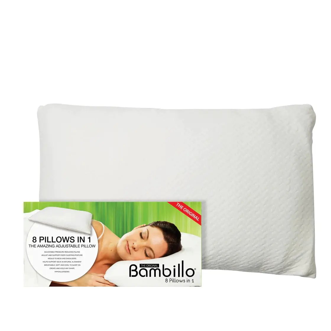 Bambillo 8-in-1 Pillow as seen on tv,bambillo,issues,neck,pillow,shoulder,sleep,tvshop