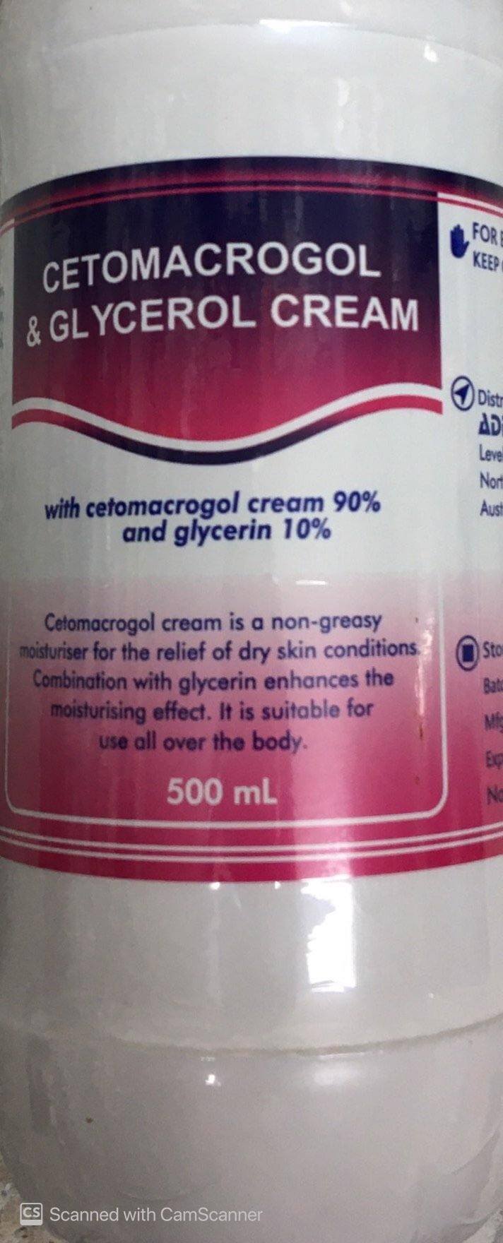 Cetomacrogol & Glycerol Cream Sorbolene cetaphil,dry skin,eczema,glycerol,issues,moisturiser,sorbolene