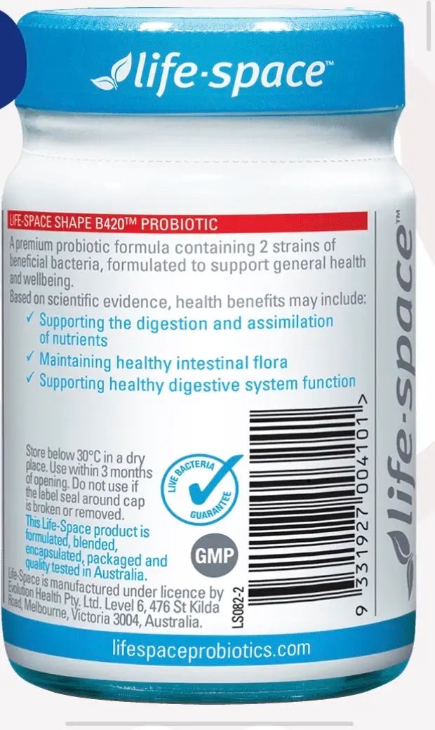 Life Space Shape B420 Probiotic 60 Capsules issues,life,life space,Life Space Shape B420 Probiotic,probiotic
