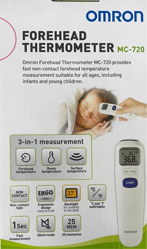 Omron MC-720 non contact Forehead Thermometer 50% Sale,aeon,cold and flu,covid 19,Discount,fever,forehead,issues,lifesmart,non touch thermometer,omron,thermometer