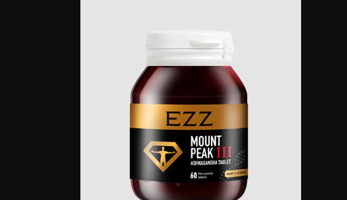 EZZ Mount Peak III Ashwagandha Stress Relief Supplement 60 Tablets