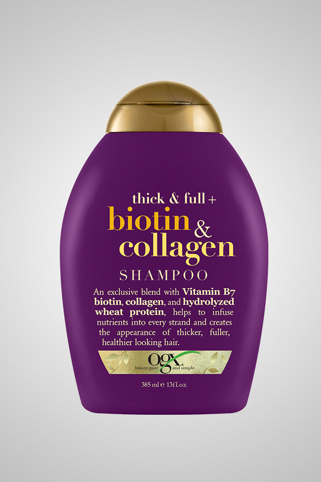 OGX Biotin Collagen Shampoo 385ml biotin,biotin and collagen shampoo,collagen,issues,ogx
