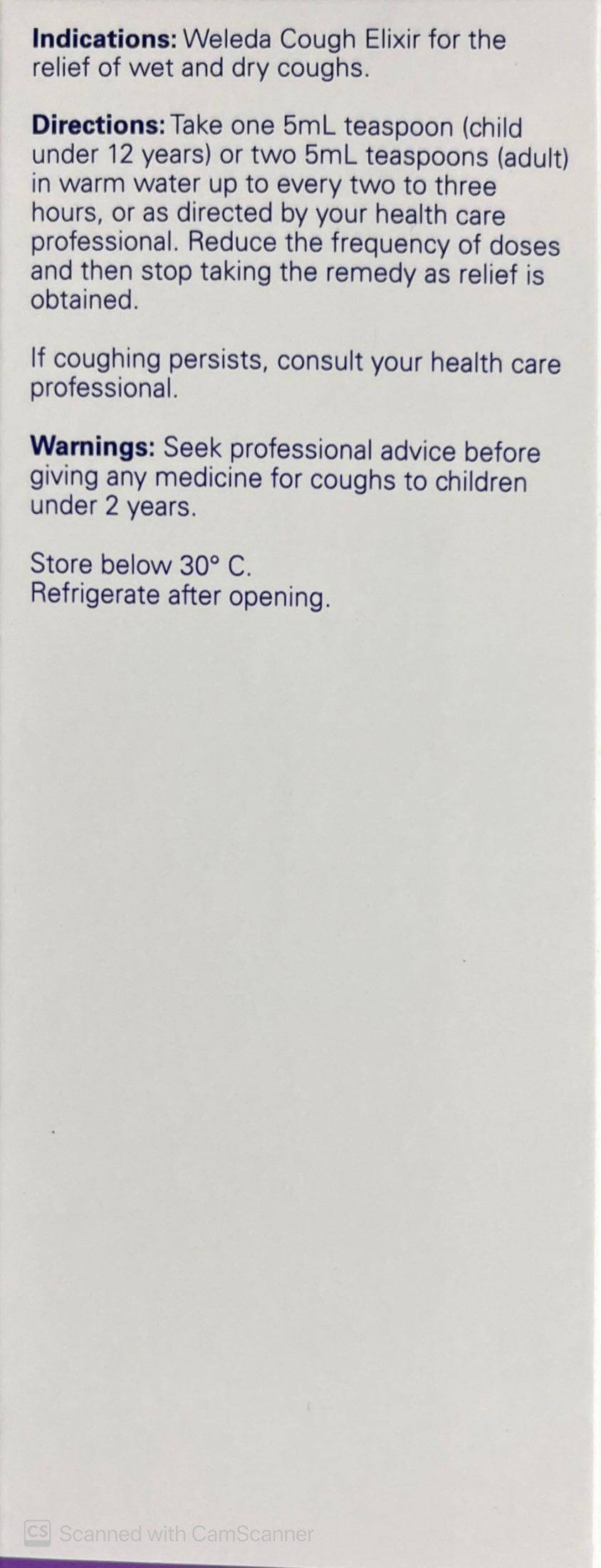 Weleda Cough Elixir cough,expectorant,herbal cough,issues,weleda