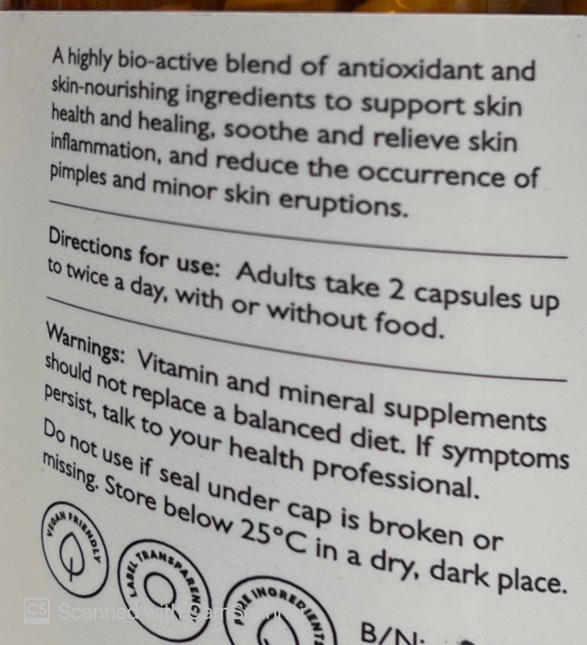 Therapure My Skin 120 Capsules skin health acne,issues,pimples,skin,skin health,skin inflammation