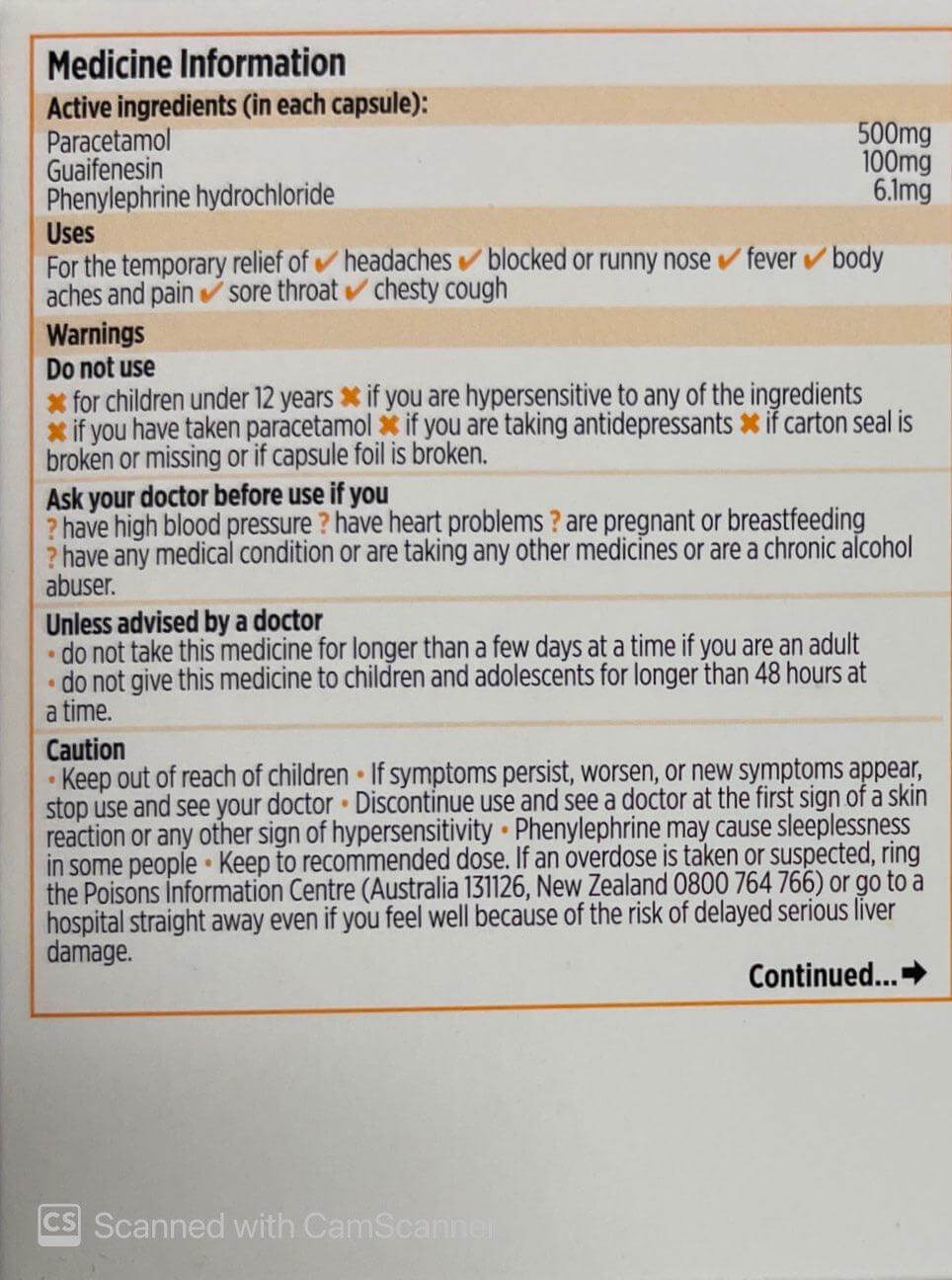 Codral Cold & Flu Mucus Cough 48 Capsules codral,cold,cough,google,issues,mucous