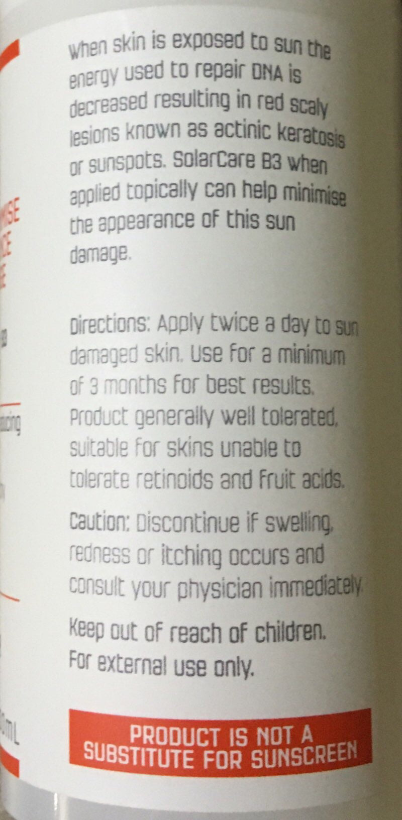 SolarCare B3 for Skin Relief - 100 ml for Sun Damage, Acne, and Rosacea Acne Treatment,Anti-Inflammatory,optimized,Rosacea Care,Skin Relief,Skin Repair,Skincare Solution,SolarCare B3,Sun Damage