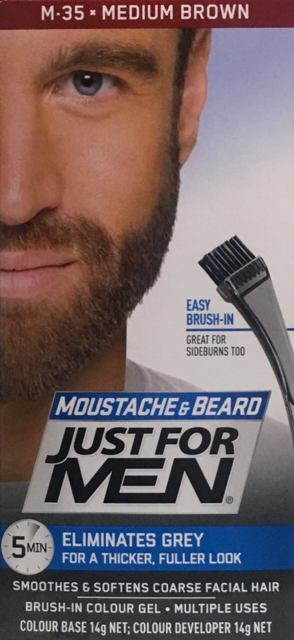 JUST FOR MEN MOUSTACHE & BEARD ELIMINATES GREY - Pakuranga Pharmacy