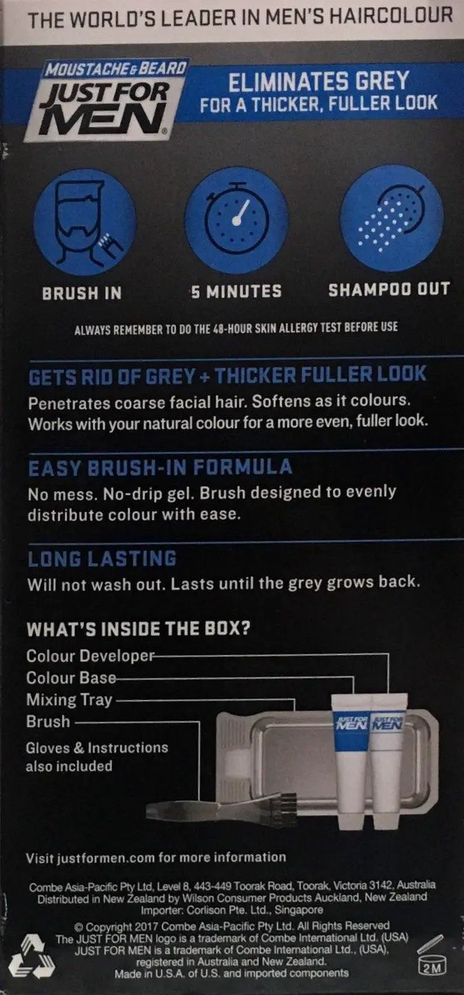 Just For Men Beard and Moustache Medium Brown Hair Colour bear and moustache,Beard and Moustache Medium Brown,Beard and Moustache Real Black Hair Colour,issues,just for men,Moustache and Beard Brush-In Colour