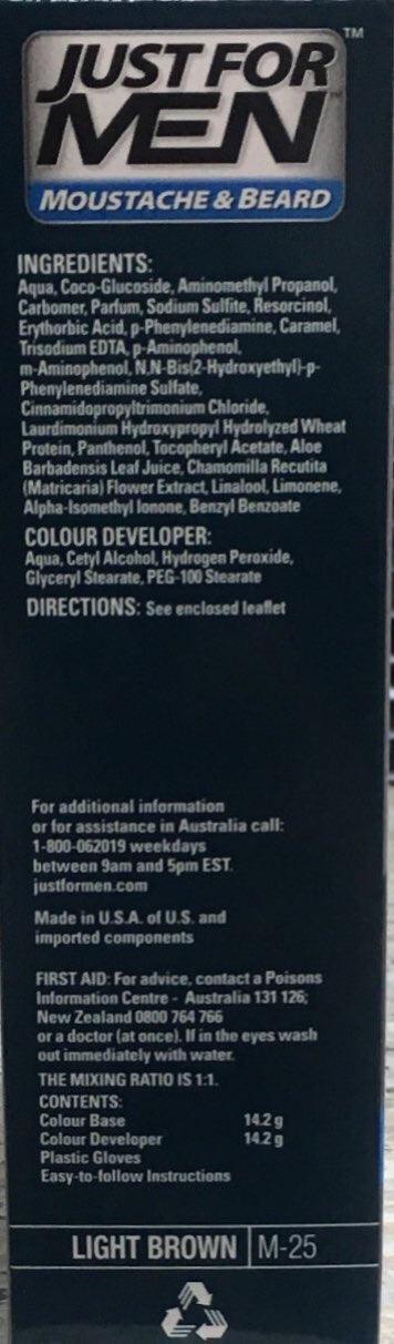 Just For Men Moustache and Beard Brush-In Colour Gel Light Brown bear and moustache,Beard and Moustache Medium Brown,Beard and Moustache Real Black Hair Colour,Eco Tan Cacao Tanning Mousse,issues,just for men,Moustache and Beard Brush-In Colour
