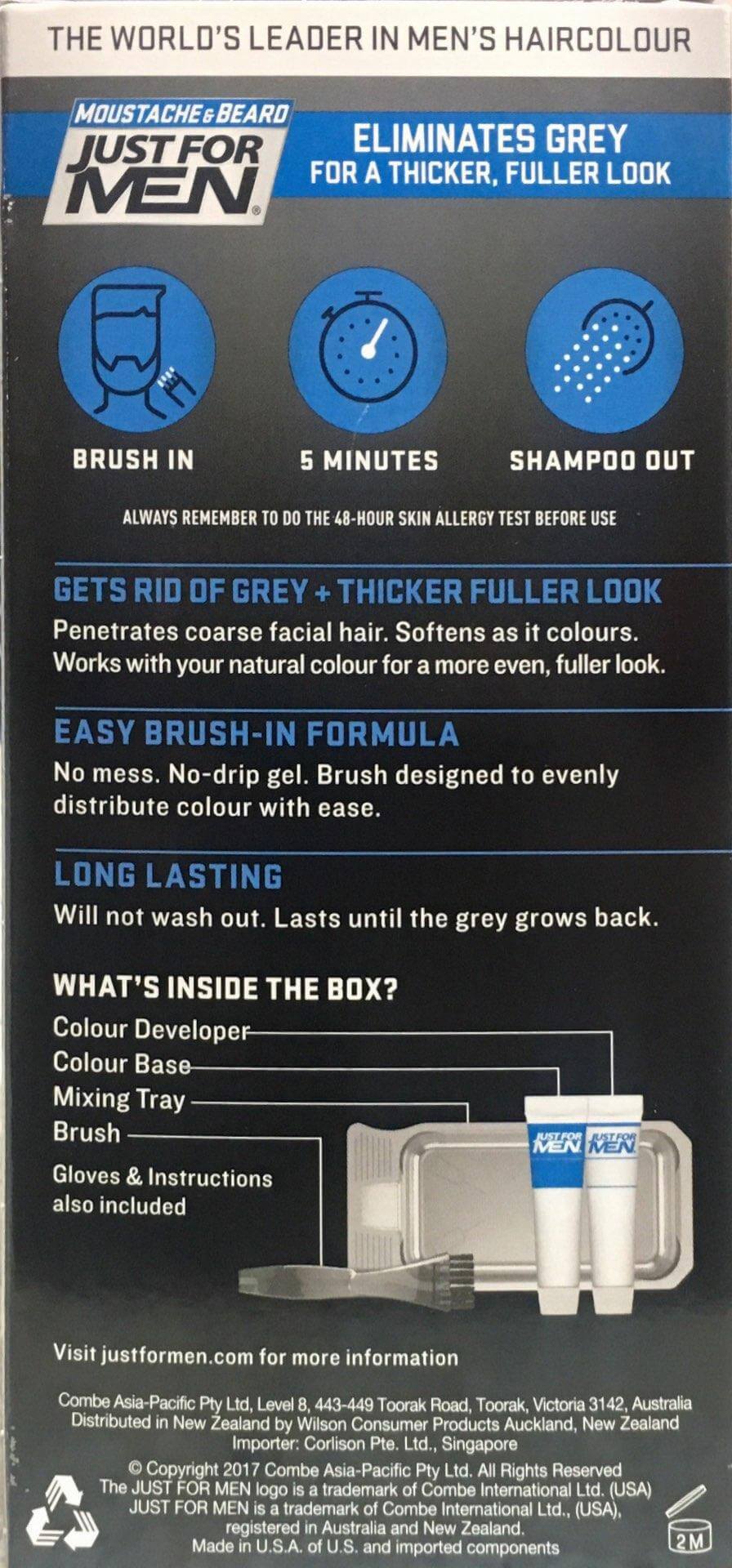 Just For Men Beard and Moustache Real Black Hair Colour bear and moustache,Beard and Moustache Medium Brown,Beard and Moustache Real Black Hair Colour,issues,just for men,Moustache and Beard Brush-In Colour