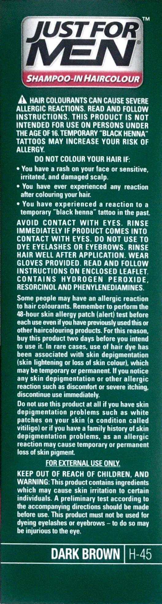 Just For Men Shampoo-In Hair Colour Dark Brown cheaper than bargain cheist,cheaper than bargain chemist,cheaper than chemist ware house,cheaper than chemist warehouse,cheaper than pharmacy direct,cheaper then chemist warehouse,hair colour,issues,just for