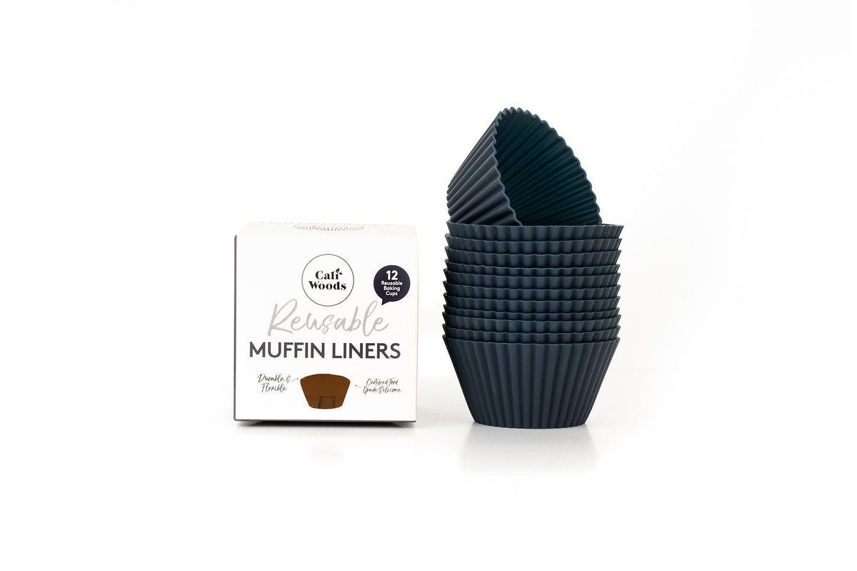 CaliWoods Silicone Muffin Liners Dark Mood x12