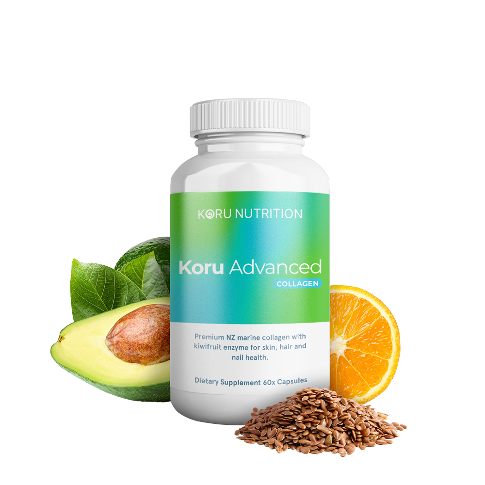 Koru Advanced Collagen 60 Capsules with key ingredients