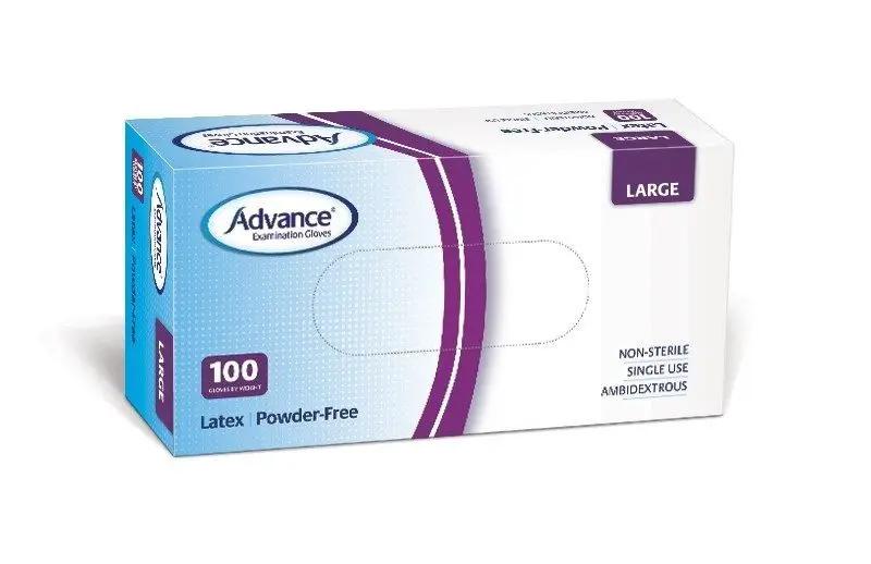 Advance® Latex Examination Gloves Ambidextrous,AQL 1.5,Bead Cuff,extra sensitivity,High tensile strength,International Medical Grade,issues,natural latex rubber gloves,Non-Sterile,Polymer Coated,Powder Free,Single Use,superior barrier protection