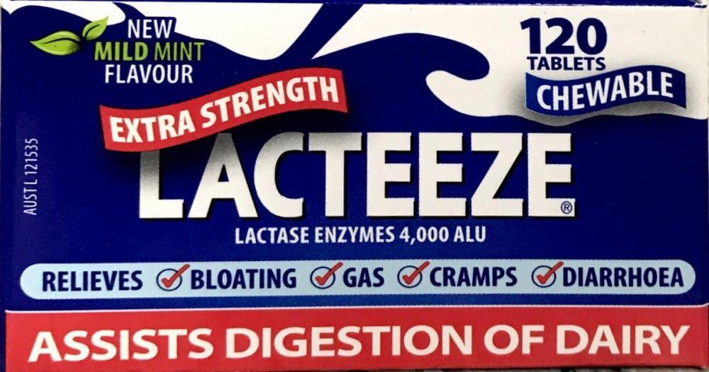 Lacteeze Extra Strength 120 Tablets issues,lacteeze,lactose,lactose intolerant