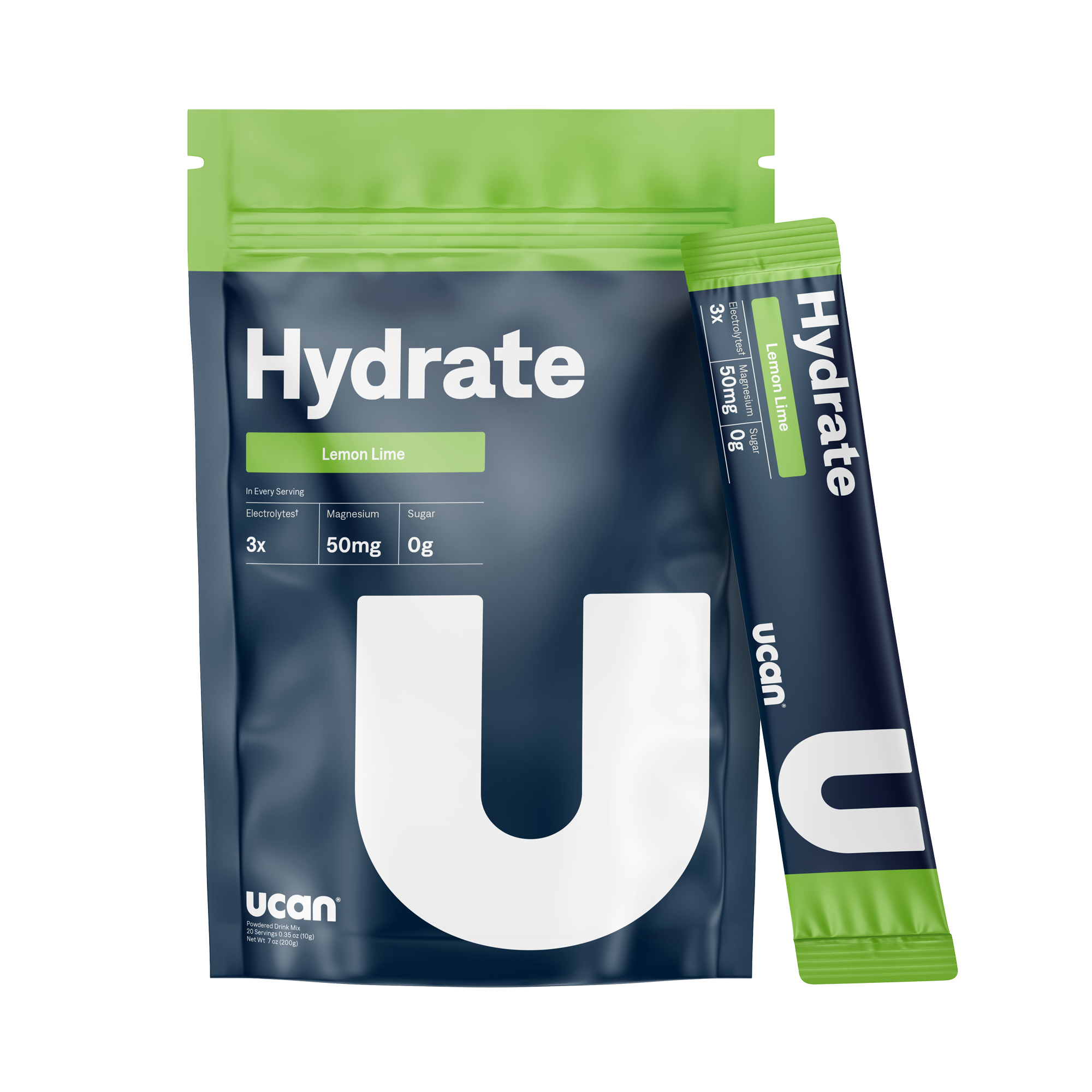 UCAN Hydrate Lemon-Lime Electrolyte Sachets Box of 12