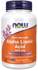 now Alpha Lipoic Acid, Extra Strength, 600mg 60 Veg Capsules