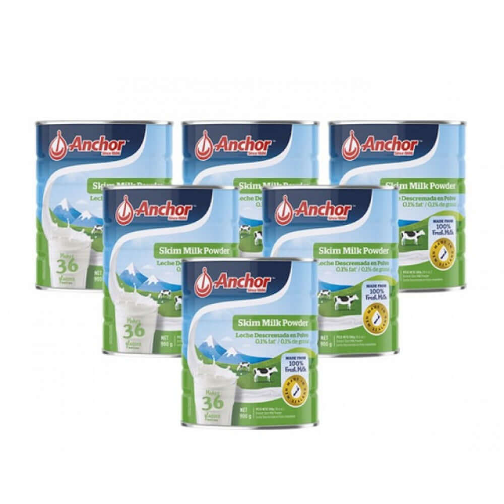 Anchor skim milk powder for adults canned 900g*6 adults canned milk powder,Anchor milk powder,Anchor skim milk,Anchor skim milk powder,Canned Milk Powder,Digestion Support Milk Powder,fresh milk,high in calcium,issues,milk powder,pasture grazed,skim milk