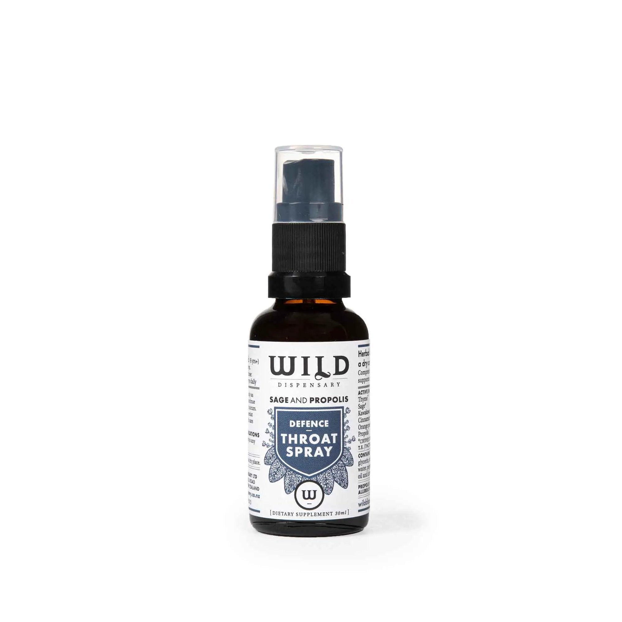 Wild Dispensary Defence Throat Spray Immune Support On The Go Throat Spray (30ml)