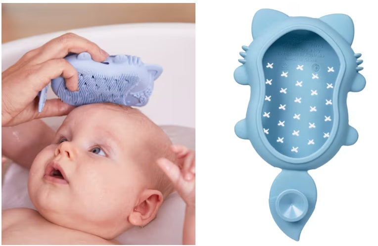 b.box Baby Bath Brush - Lullaby Blue