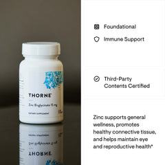 Thorne Zinc Bisglycinate 15 mg 60 Cap