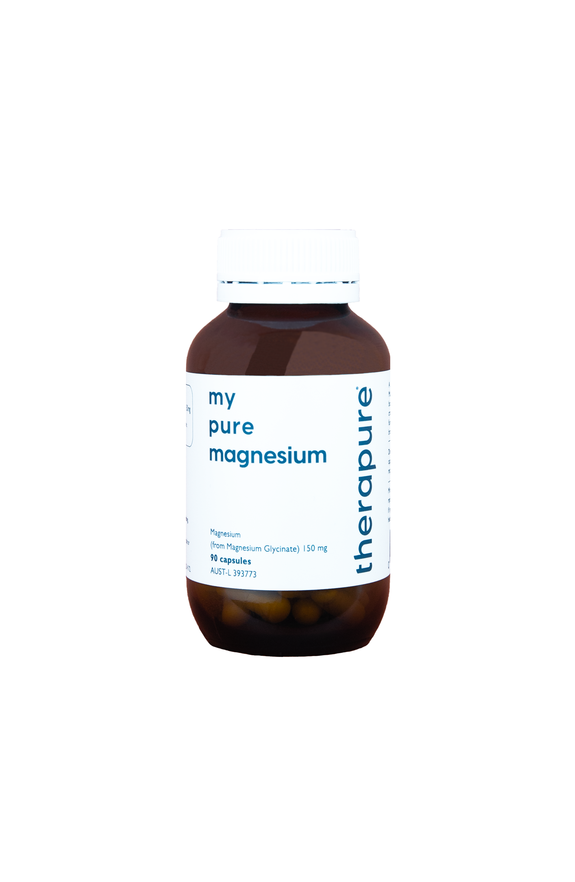 My Pure Magnesium Glycinate High Absorption Gentle on Stomach 90 Capsule Bottle Pack