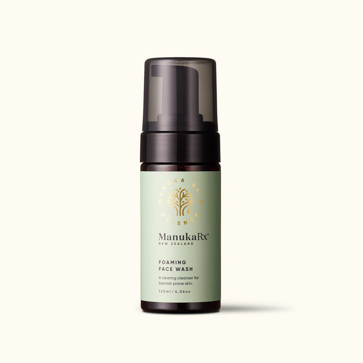 ManukaRx Foaming Face Wash 120ml pump bottle