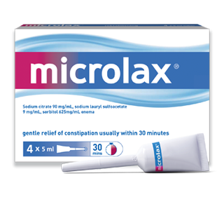 MICROLAX ENEMA OTC 4X5ML constipation,enema,instant bowel motion,issues,laxative,microlax