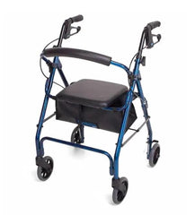 Mobilis® walking frame - Blue / Red / Silver aluminium walking frame,and silver,Available in blue,castors and rear wheels Walking Frame,Christmas gift,Easy to adjust "one touch" handbrake Walking Frame,Extra easy to fold for storage,Folding walking frame,