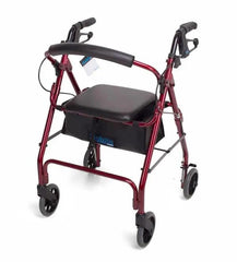 Mobilis® walking frame - Blue / Red / Silver aluminium walking frame,and silver,Available in blue,castors and rear wheels Walking Frame,Christmas gift,Easy to adjust "one touch" handbrake Walking Frame,Extra easy to fold for storage,Folding walking frame,